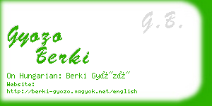 gyozo berki business card